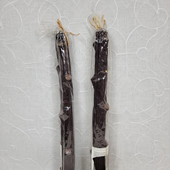 VTG Tree Branch Taper Candles 14"Rustic Creative Holiday Art Craft Set of 2 - Picture 4 of 14